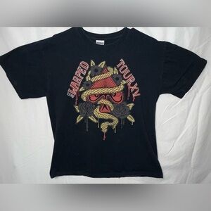Vans Warped Tour XIV 2014 T-Shirt | Snake Graphic | Black Concert Tee | Size L